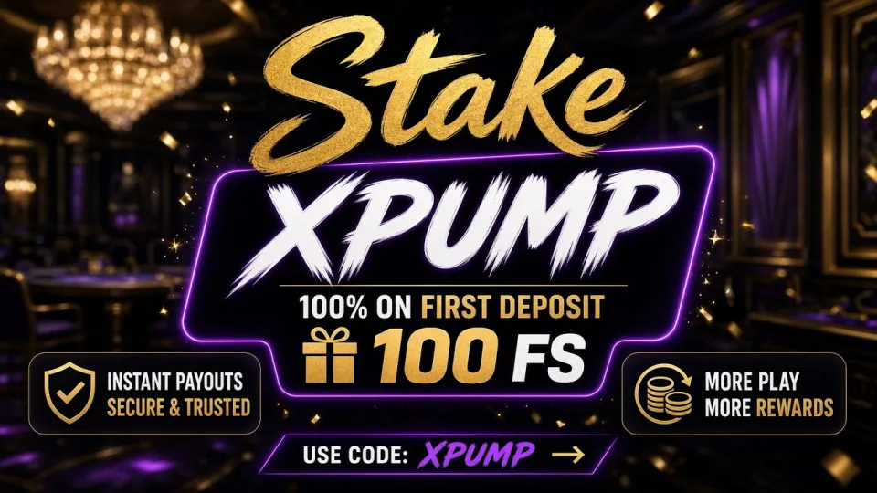 Stake promo code XPUMP gives new players a working sign-up bonus when entered exactly as shown